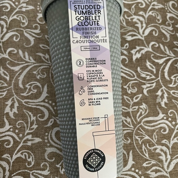 Manna Studded Tumbler with Straw - Picture 4 of 5